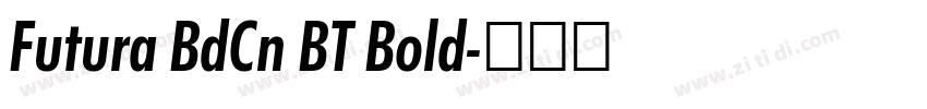 Futura BdCn BT Bold字体转换